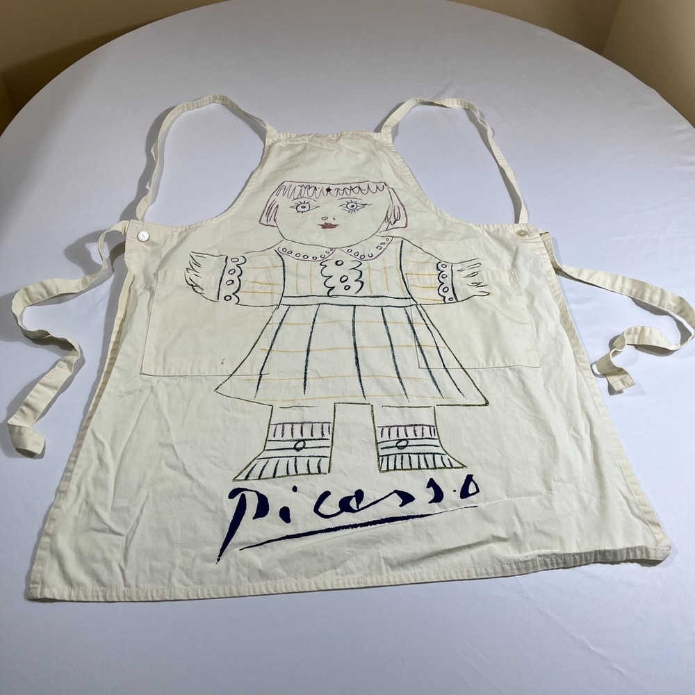 Vintage 1983 Pablo Picasso Paloma Art Apron Marigold Enterprises 100% Cotton
